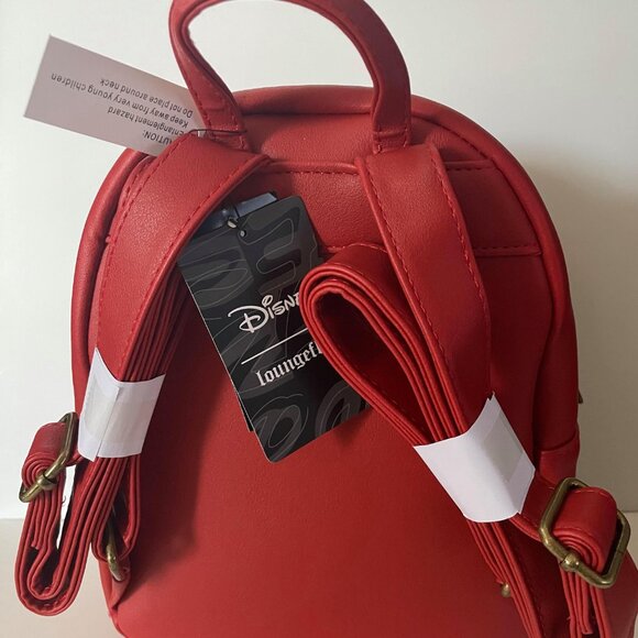 LOUNGEFLY DISNEY MICKEY MOUSE DIAGONAL POCKET MINI BACKPACK NEW EXCLUSIVE